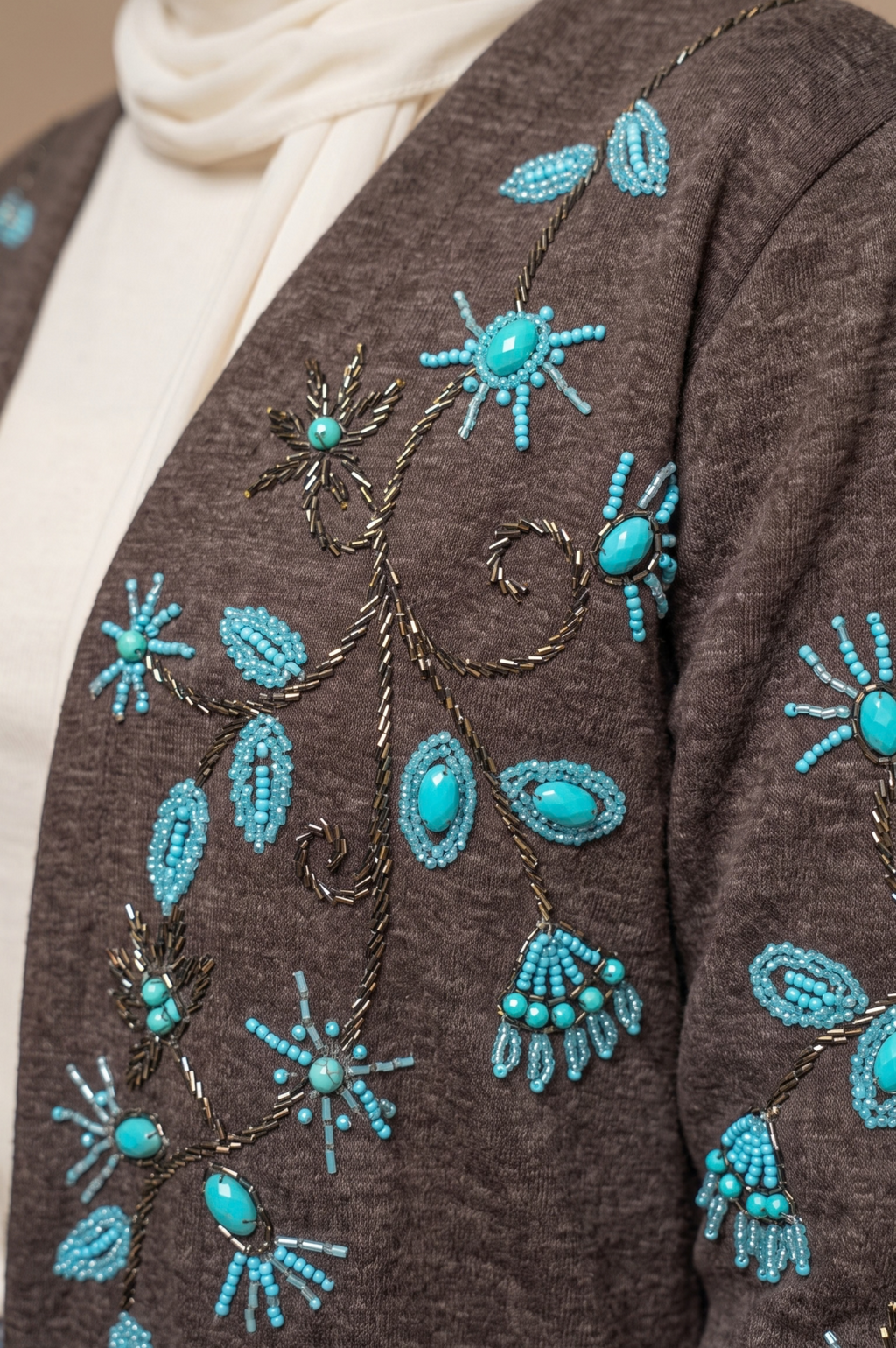 Lagune garment embellishment and fabric detail
