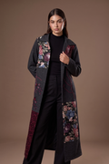 Mosaique model wearing the jacket in the studio
